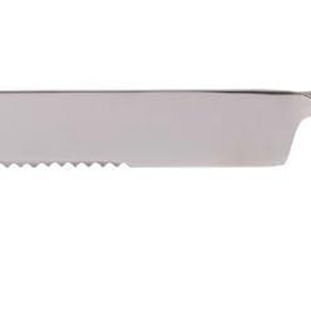 Yair Emanuel Serrated Challah Knife - Hammered Steel With Purple And Pink Rings