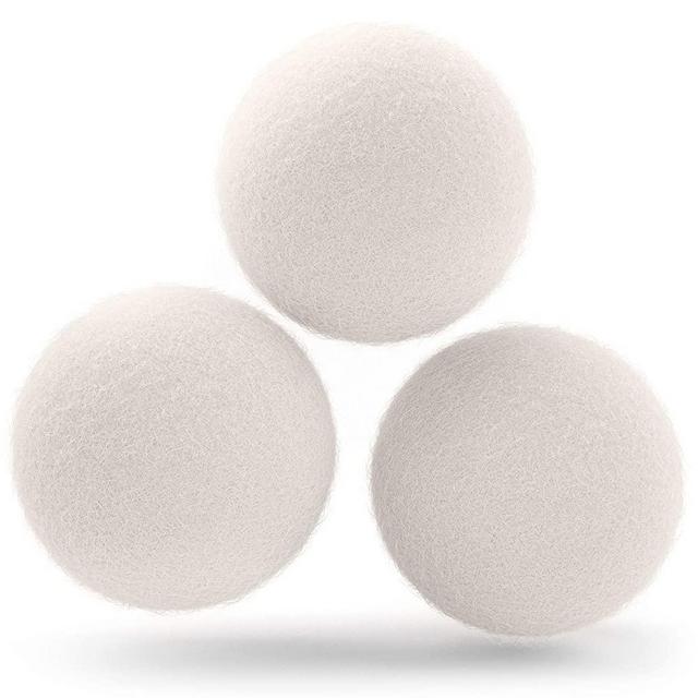 Cosy House Collection Wool Dryer Balls - Natural Fabric Softener Reusable & Eco-Conscious - Reduce Wrinkles, Lint & Drying Times - Makes Laundry Snuggle Soft (3 Pack) Set