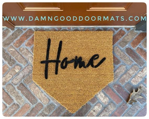 Home Baseball diamond Home Plate doormat outdoor housewarming gift sports fan doormatt new house gift