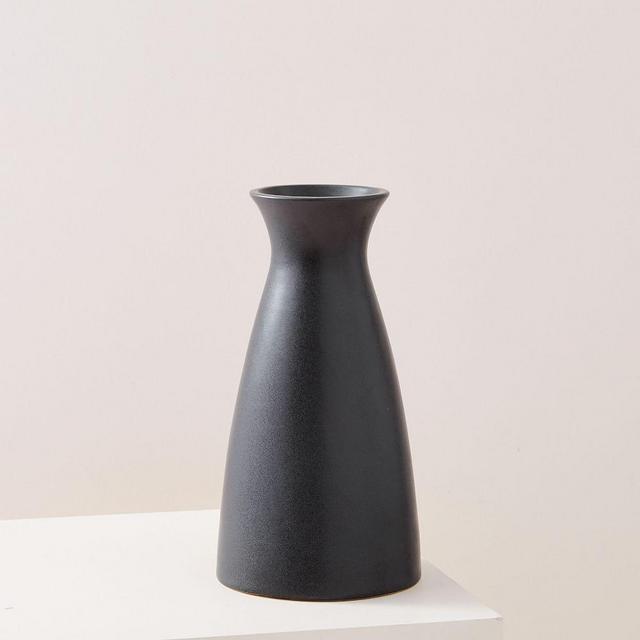 Pure Black Ceramic Vase, Carafe
