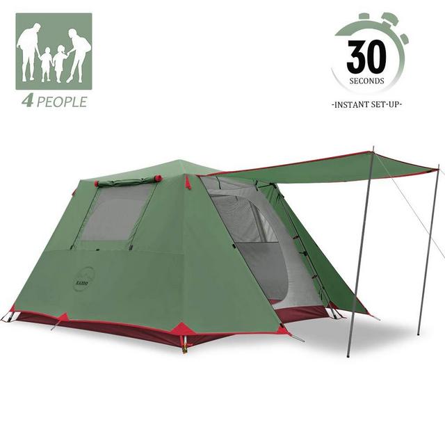 KAZOO Family Camping Tent Large Waterproof Pop Up Tents 4/6/8 Person Room Cabin Tent Instant Setup with Sun Shade Automatic Aluminum Pole