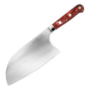 8″ Premier Forged Chinese Santoku Cleaver - Fire