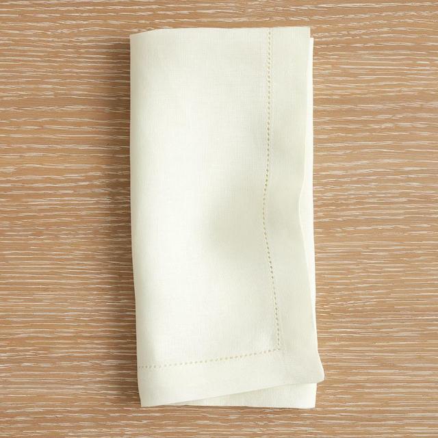 Belgian Linen Napkins, Set of 12 - Classic Ivory