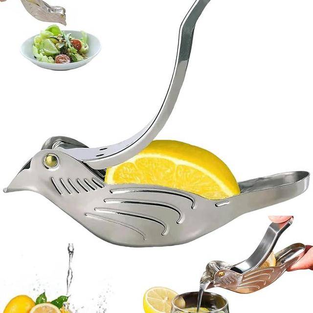 Bird Lime Squeezer Stainless Steel, 2024 Upgraded Manual Lemon Juicer and Lime Extruder, Stainless Steel Fruit Juicer Portable Lemon Citrus Juicer Home Kitchen Gadget (1 Pack Brid)