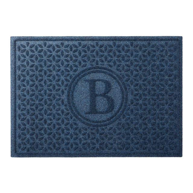 Heavyweight Recycled Waterhog Doormat, Blooming Circles, Personalized