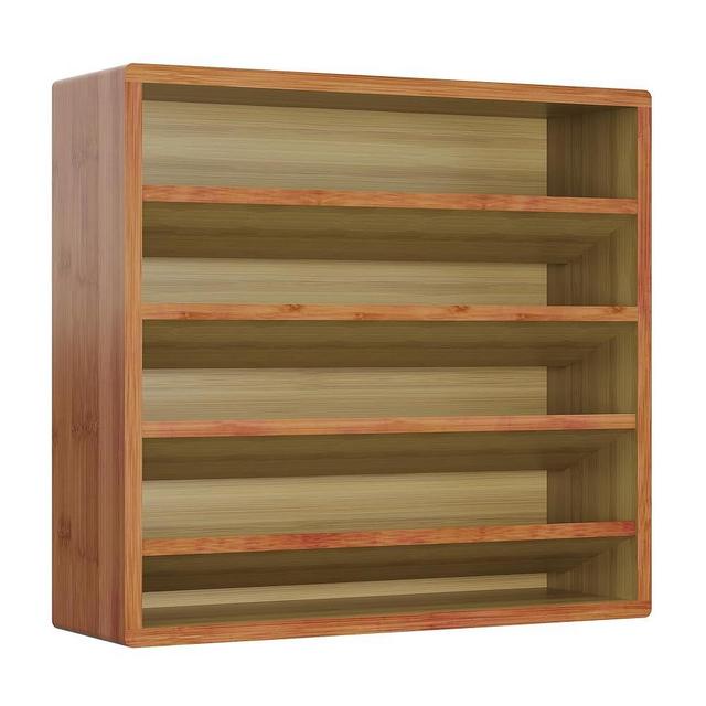 Orimade 4 Tier Spice Rack Organizer for Cabinet, Freestanding Bamboo Seasoning Rack for Countertop, Cupboard, Pantry, Kitchen, 13.18 x 4.13 x 12.2 inches(Spice Jars Not Included), Bronze