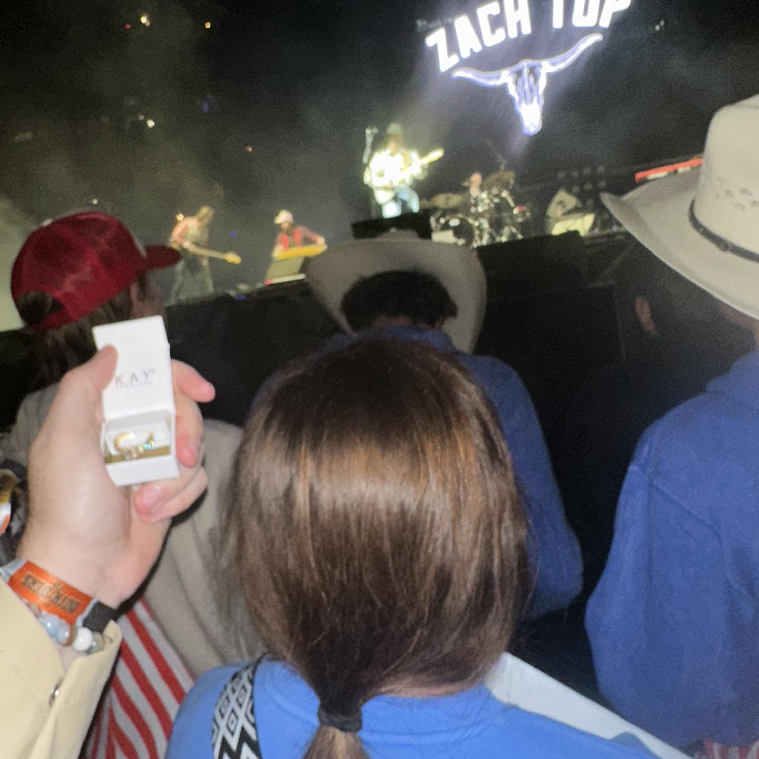 Before proposing at Post Malone concert December 2024