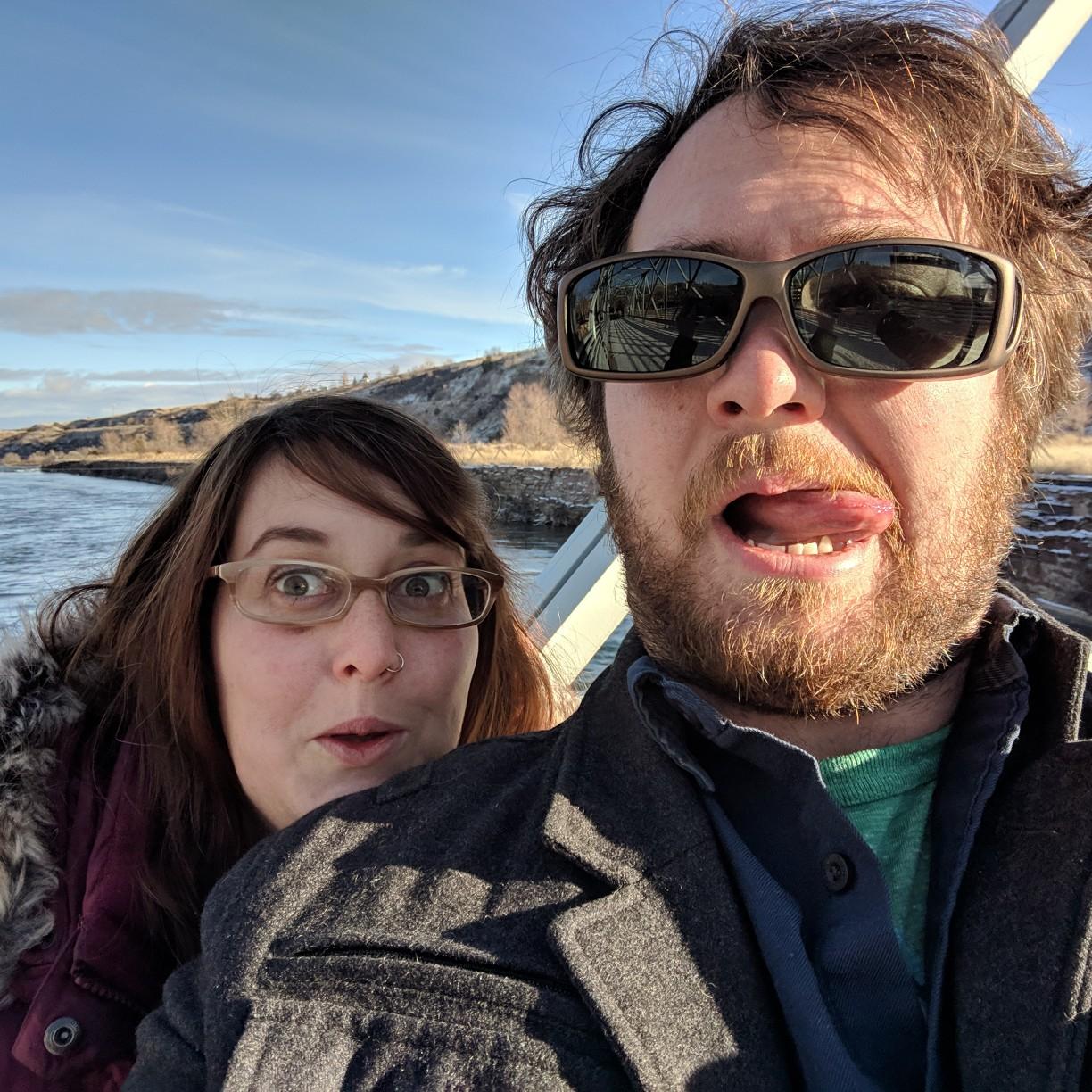 The Mighty Mo (Missouri River) behind us in Great Falls