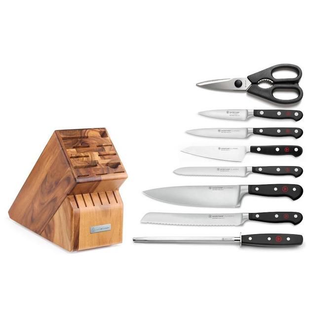 Wüsthof Classic 9-Piece Knife Block Set, Acacia