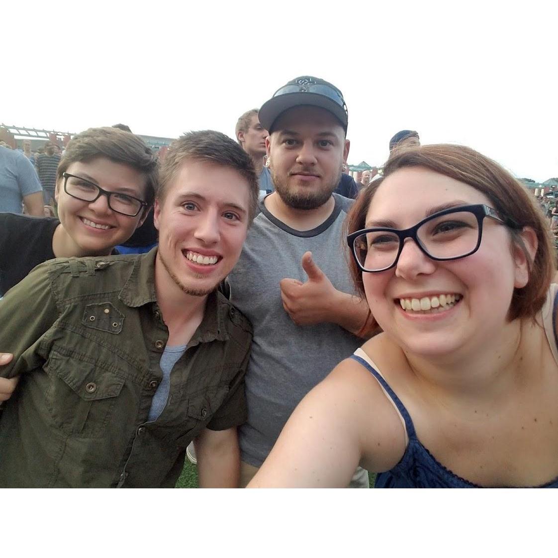 Sophia, Michael, Chris, and I at Green Day's Cincinnati concert.
