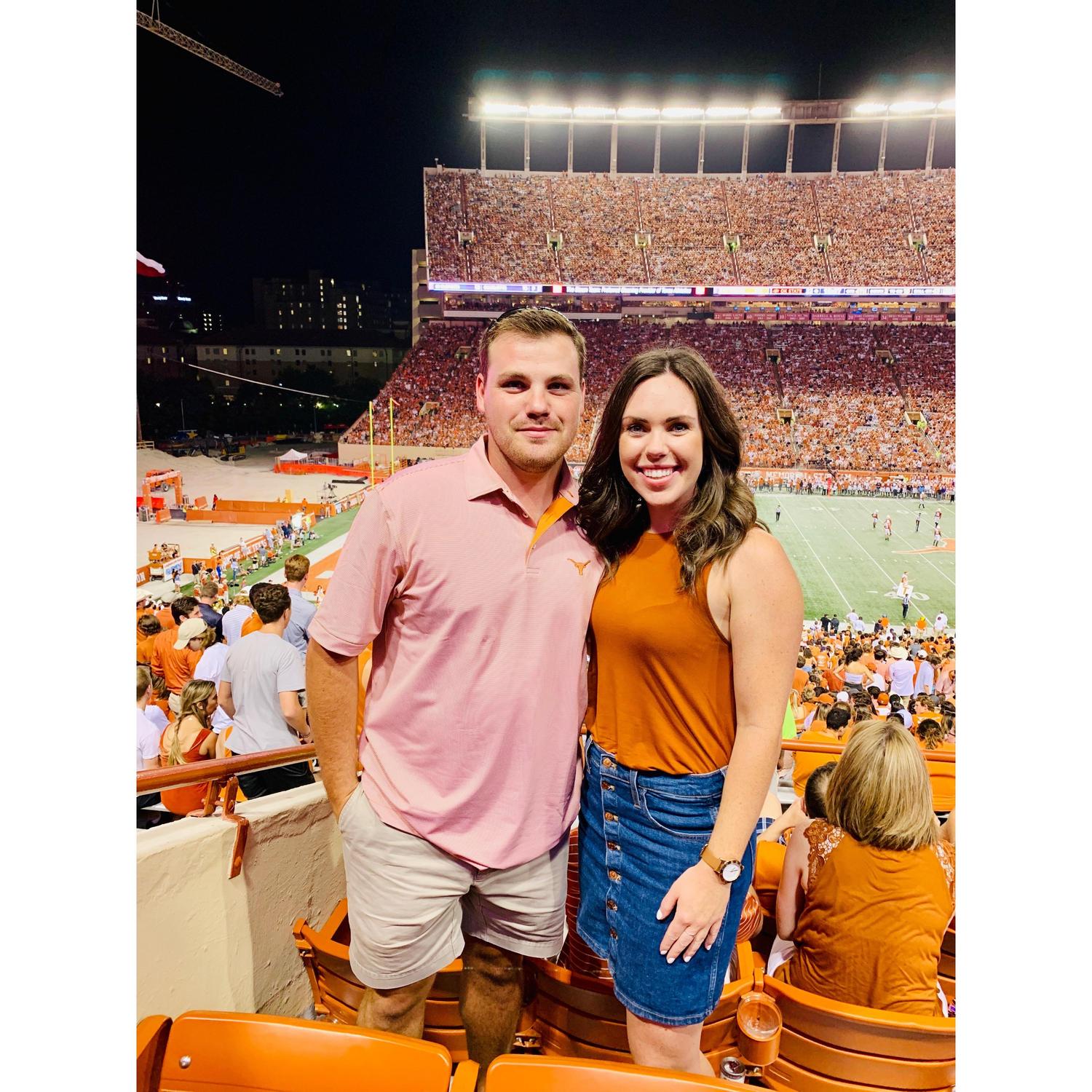 We love going to Texas Football games as much as possible!