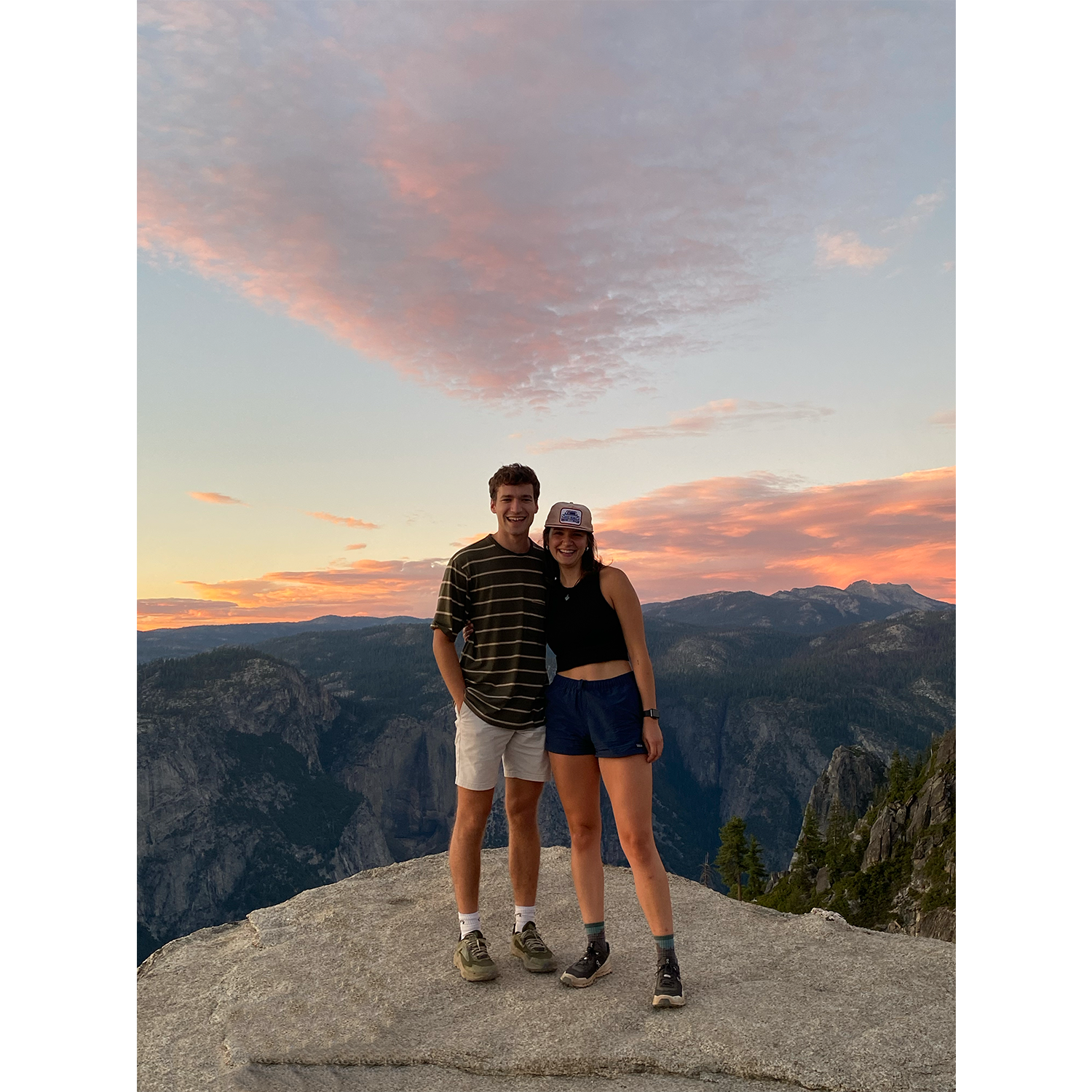 Roadtripping back after our second summer. This picture was captured after sprinting ~1 mile trail to watch the sunset