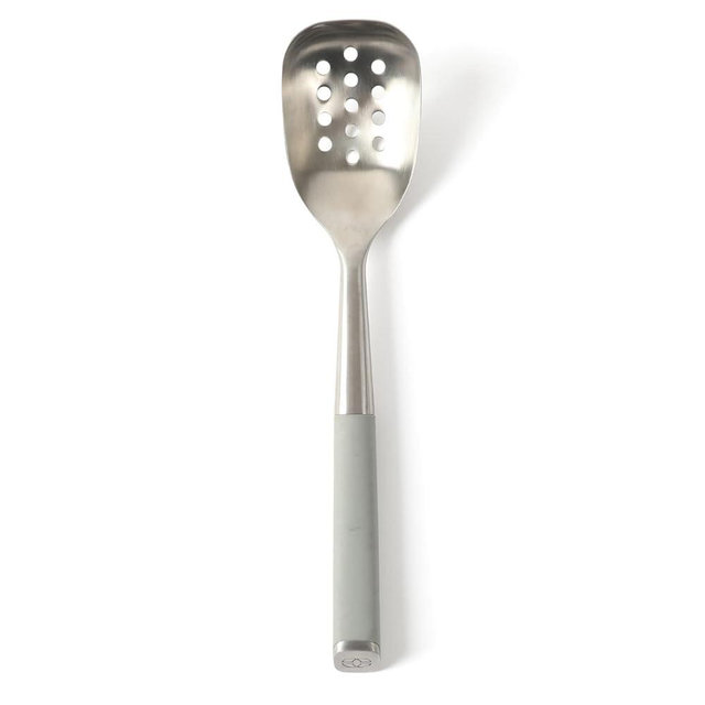 Calphalon Edge Stainless Steel Slotted Kitchen Spoon - Taupe
