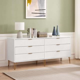 Dumbo Modern 6-Drawer Double Low Dresser