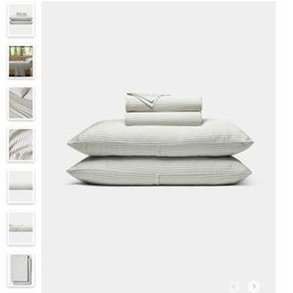 King Size Bamboo Sheet Set- Classic Stripe in Laurel