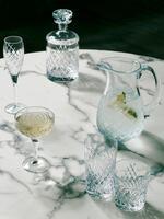 Barwell Cut Crystal, Champagne Coupe, Set of Four