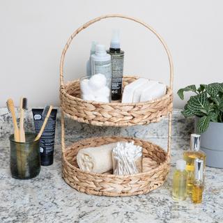 Water Hyacinth 2-Tier Tray