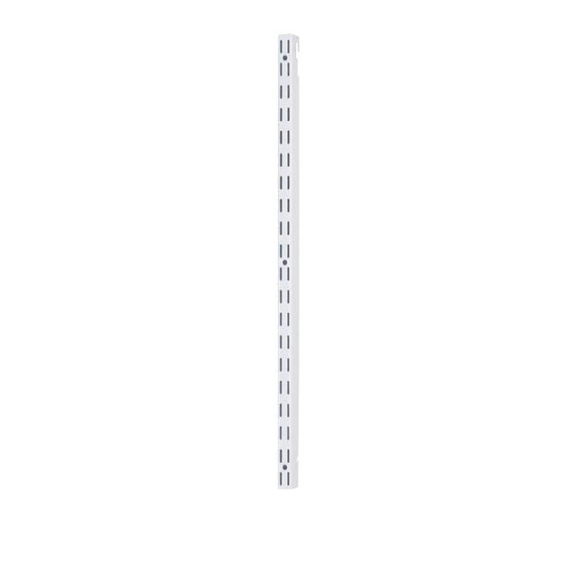 Rubbermaid Fast Track Adjustable Closet System Hardware 25-Inch Upright White Pantry Storage/Organization for Clothes/Shoes/Food/Cleaning Supplies