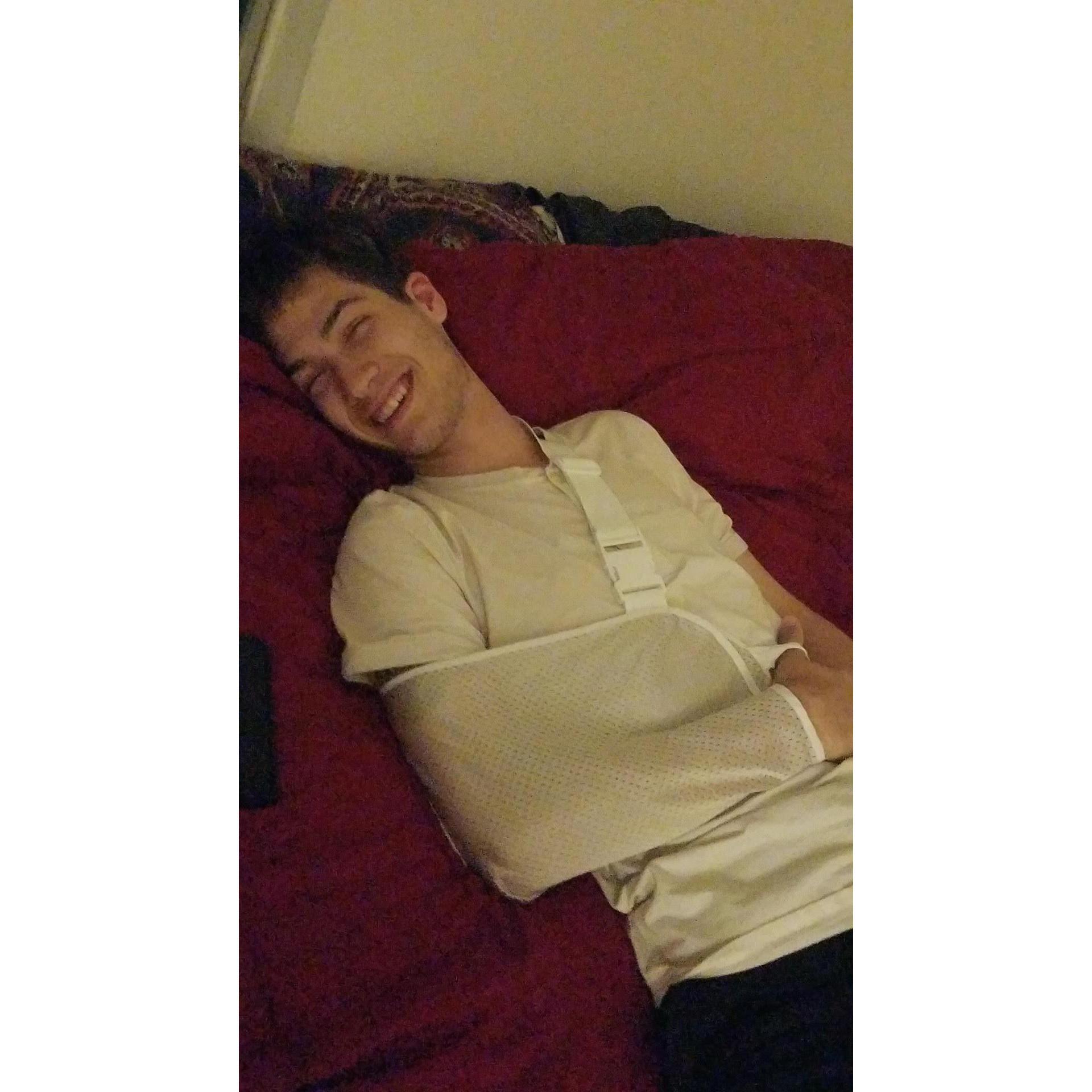 The time Miranda almost broke Steven's arm while trying to cuddle with him