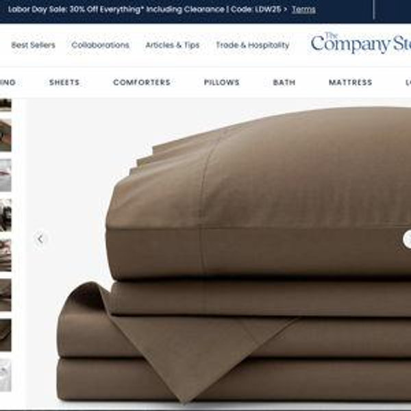 Classic Cool Cotton Percale Bed Sheet Set - Coffee, King