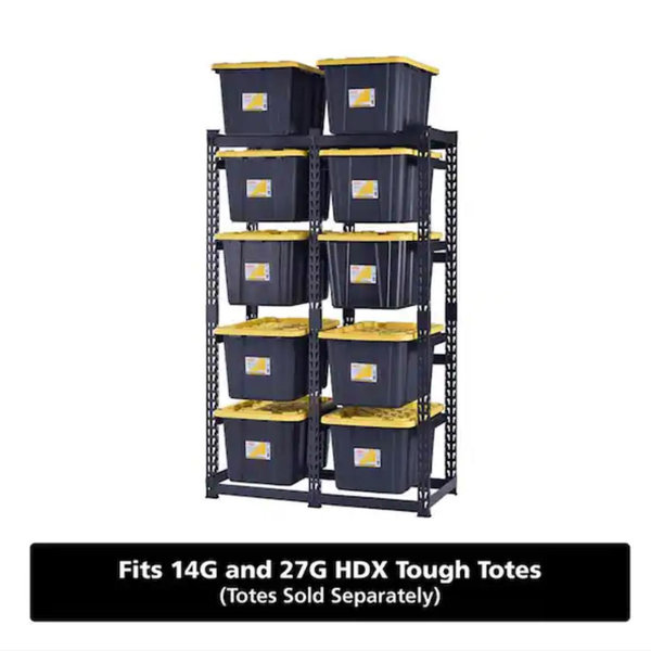 Husky 10-Tote Metal Storage Rack for HDX 14 and 27 Gal. Totes (50 in. W x 78 in. H x 24 in. D) N3R502478TR8B