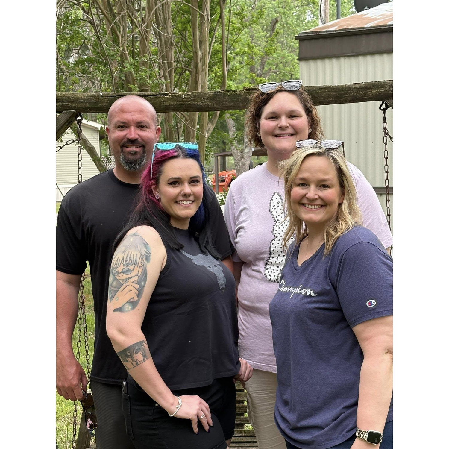 Matt, Chey, with cousins Courtney and Dani