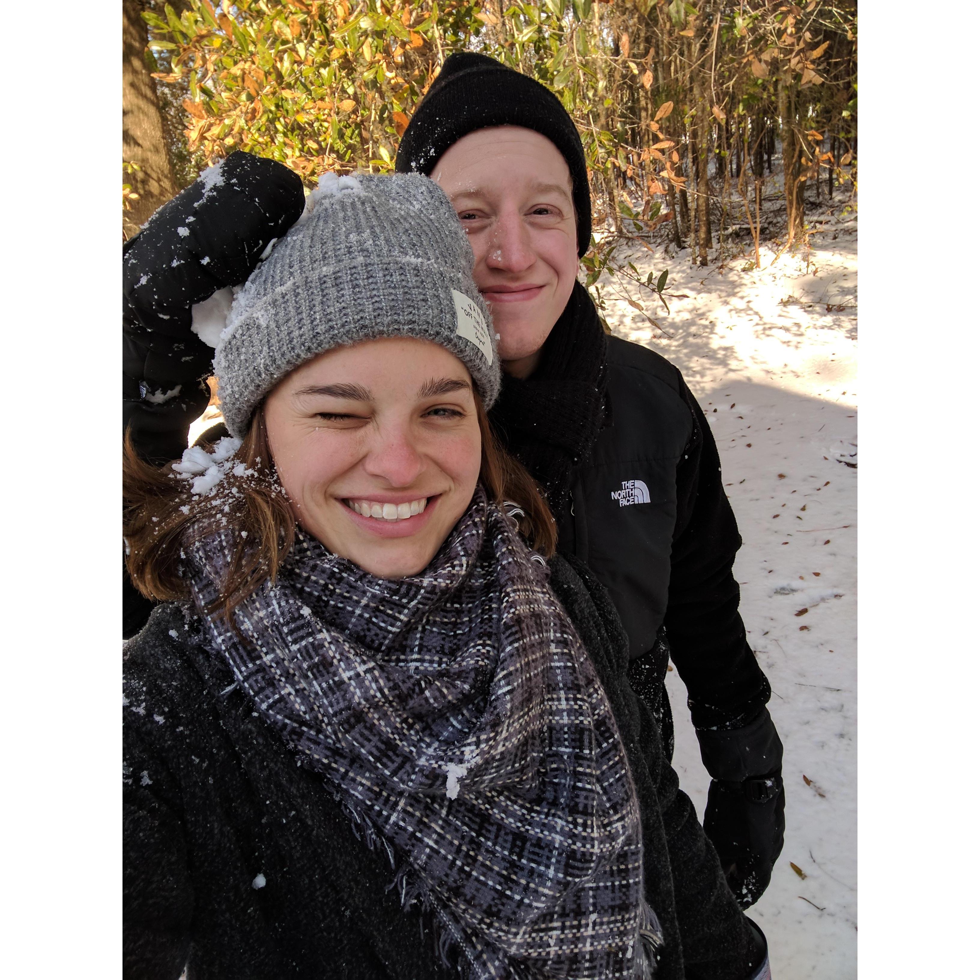 Of course this meant we had a snowball fight!