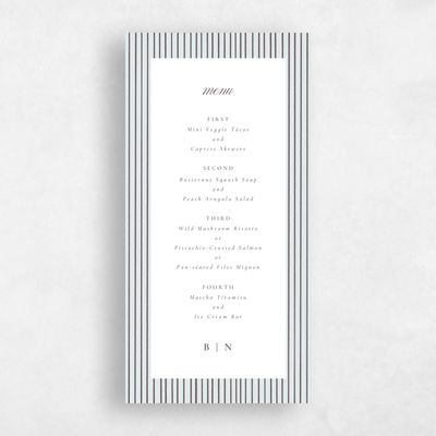 Ice, Blue Wedding Menu - Rodez