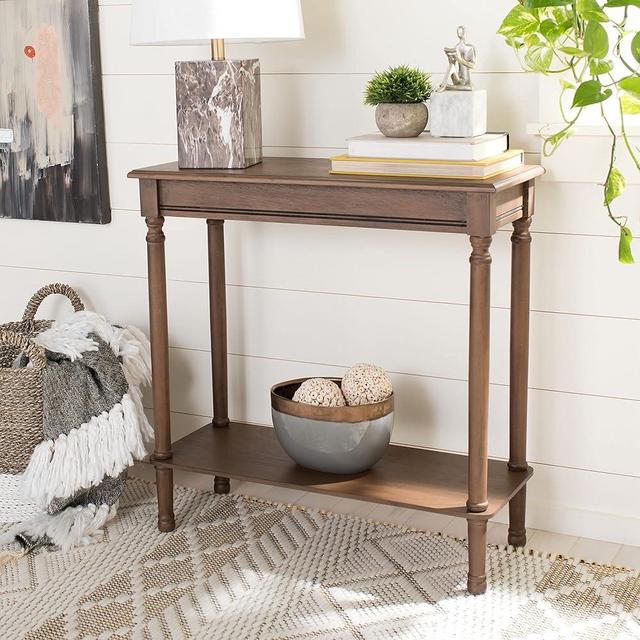 Safavieh Home Collection Tinsley Brown Rectangular Bottom Shelf Console Table
