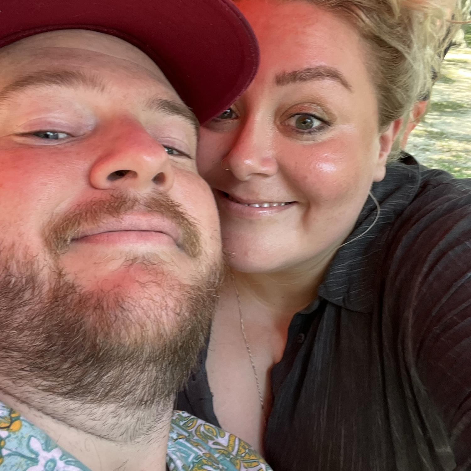Katie and Rob at the zoo in Cape May (it was HOT)