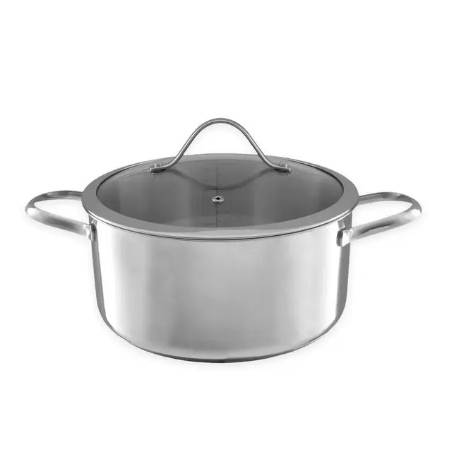 Classic Cuisine 6 qt. Stainless Steel Covered Stock Pot