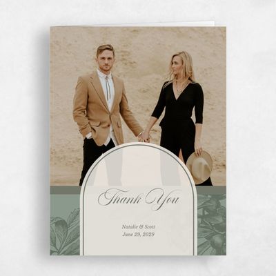 Deep Sage, Green Wedding Thank You - Ridgemoor Portrait