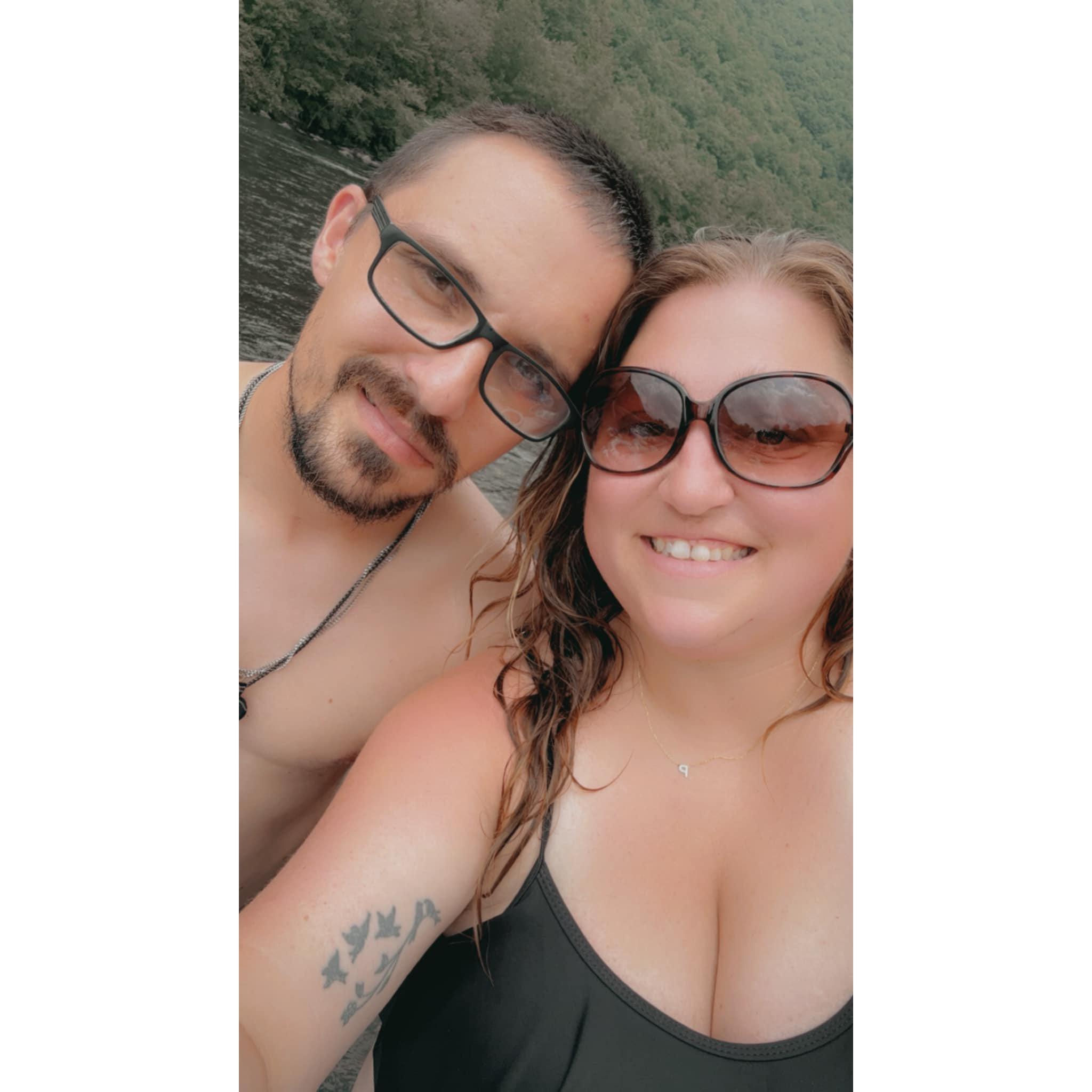 Enjoying our first time White Water Tubing on the Lehigh