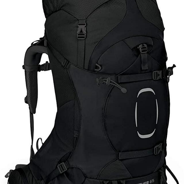 Osprey Aether 65 Men's Backpacking Backpack , Black, Large/X-Large