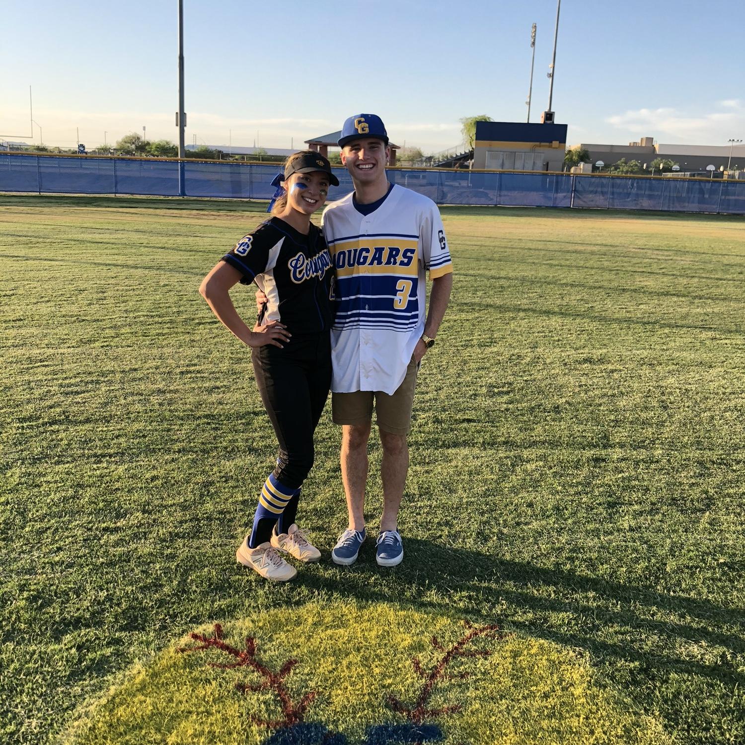 Our senior year of baseball and softball!