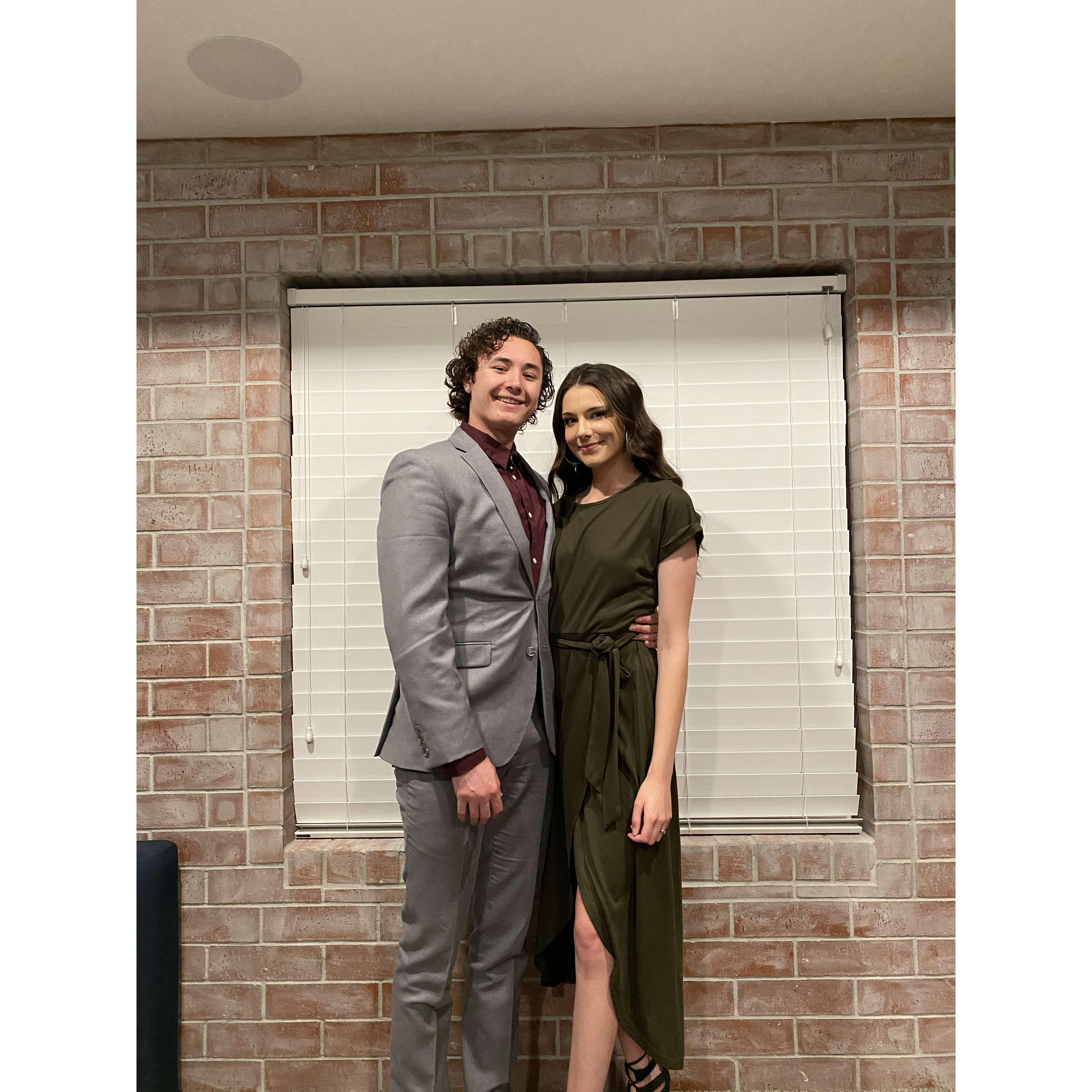Our first anniversary dinner date in April 2021