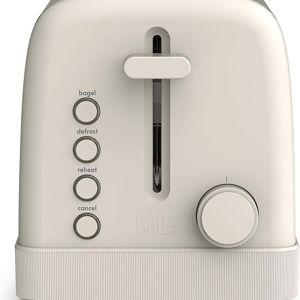 bella 2 Slice Toaster, 6 Setting Shade Control w Reheat, Cancel, Bagel & Defrost Buttons, Removable Crumb Tray, Anti Jam & Auto Shutoff, Auto Centering Guides & Cord Wrap, 900 Watt, Oatmilk