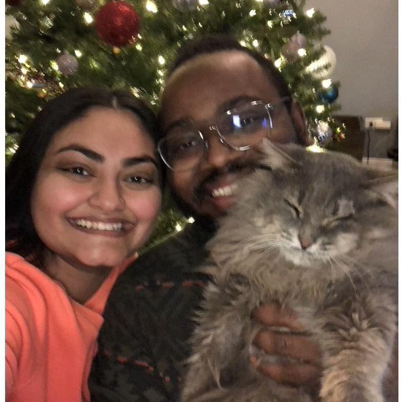 Our first Christmas at the house with Bee-Bee