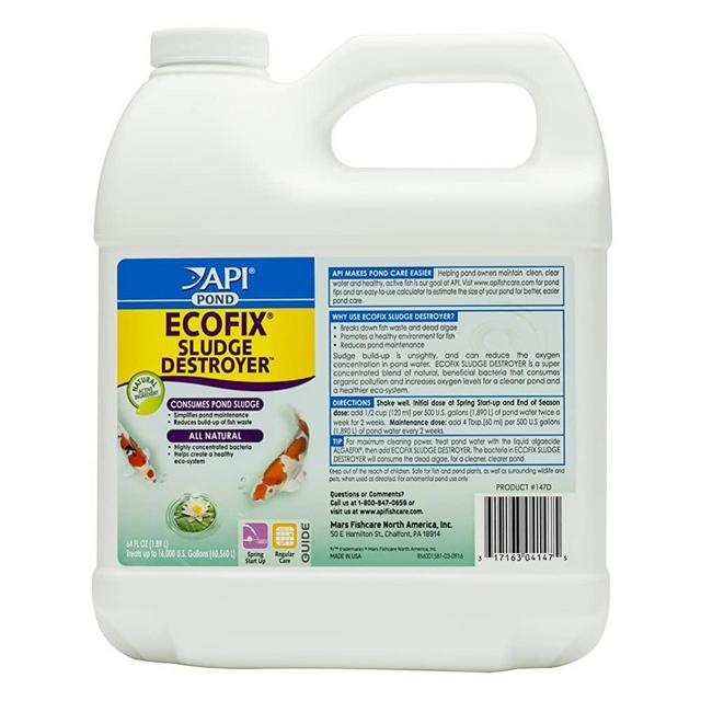 API Pond ECOFIX Sludge Destroyer Bacterial Cleaner, Pond Water Clarifier and Sludge Remover
