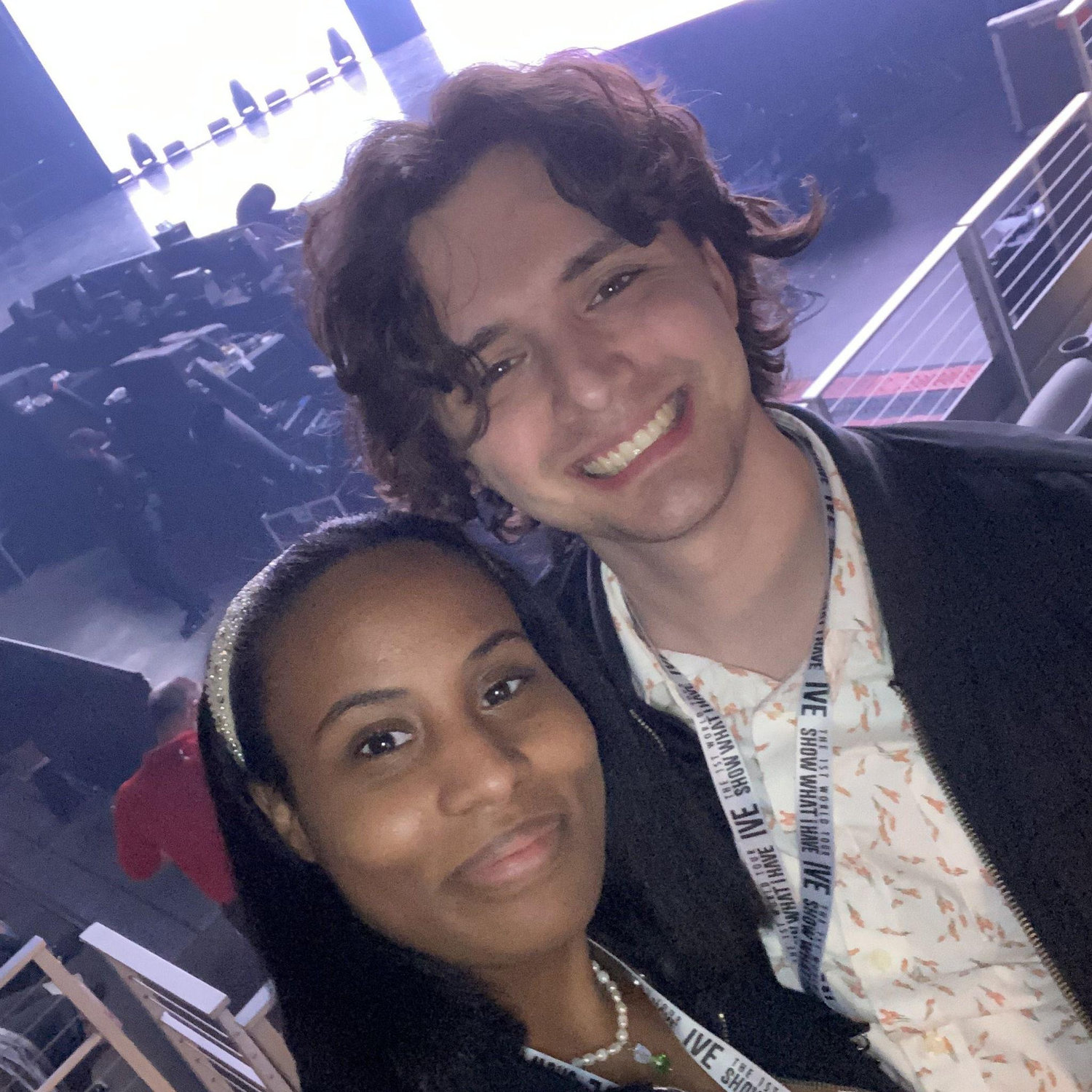 At our first concert. WE LOVE YOU IVE