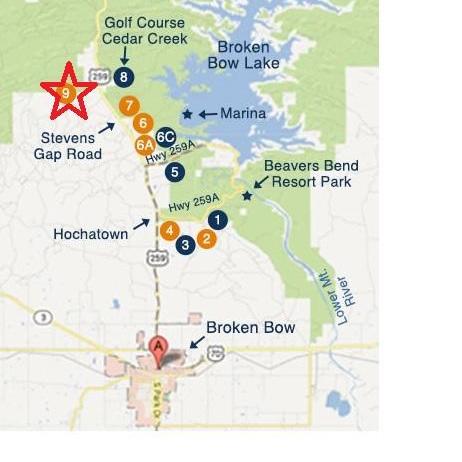 The star indicates what area we are located. Terribly sorry, I won't have an exact address until two weeks before. Please contact me if you have any questions.