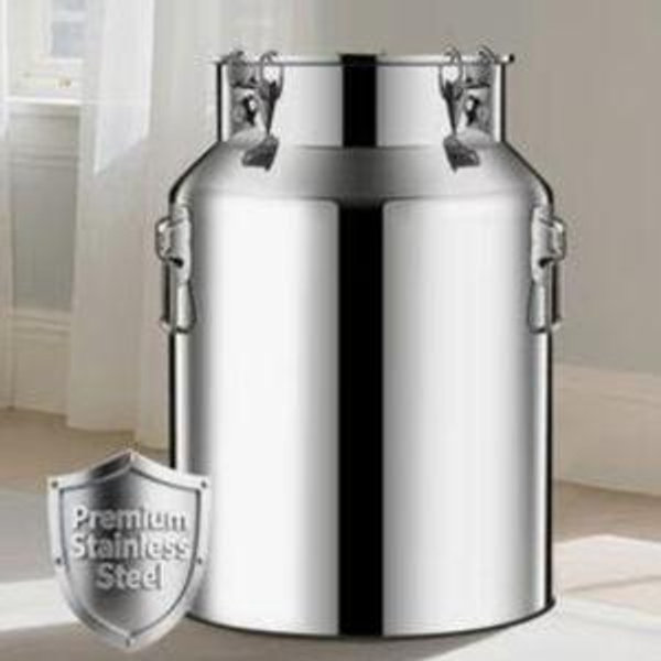 UPSKY Airtight Hangable Lid Stainless Steel Dog & Cat Food Storage Container with Scoop, 21-lb