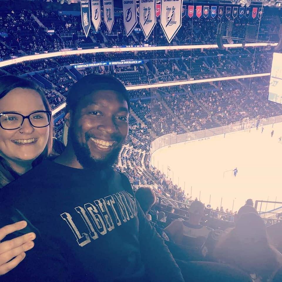 Our first hockey game together