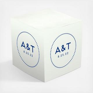 Dotted Circle Sticky Memo Desk Cube - Personalized