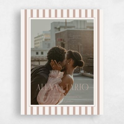 Latte, Brown Wedding Save the Date - Azelie Photo