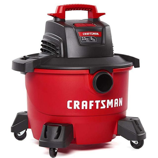 CRAFTSMAN CMXEVBE17584 6 Gallon 3.5 Peak HP Wet/Dry Vac, Portable Shop Vacuum with Attachments