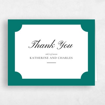 Green Wedding Thank You - Blake