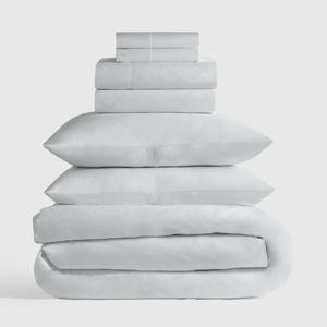 Classic Organic Percale Deluxe Bedding Bundle - Solid Mist, King