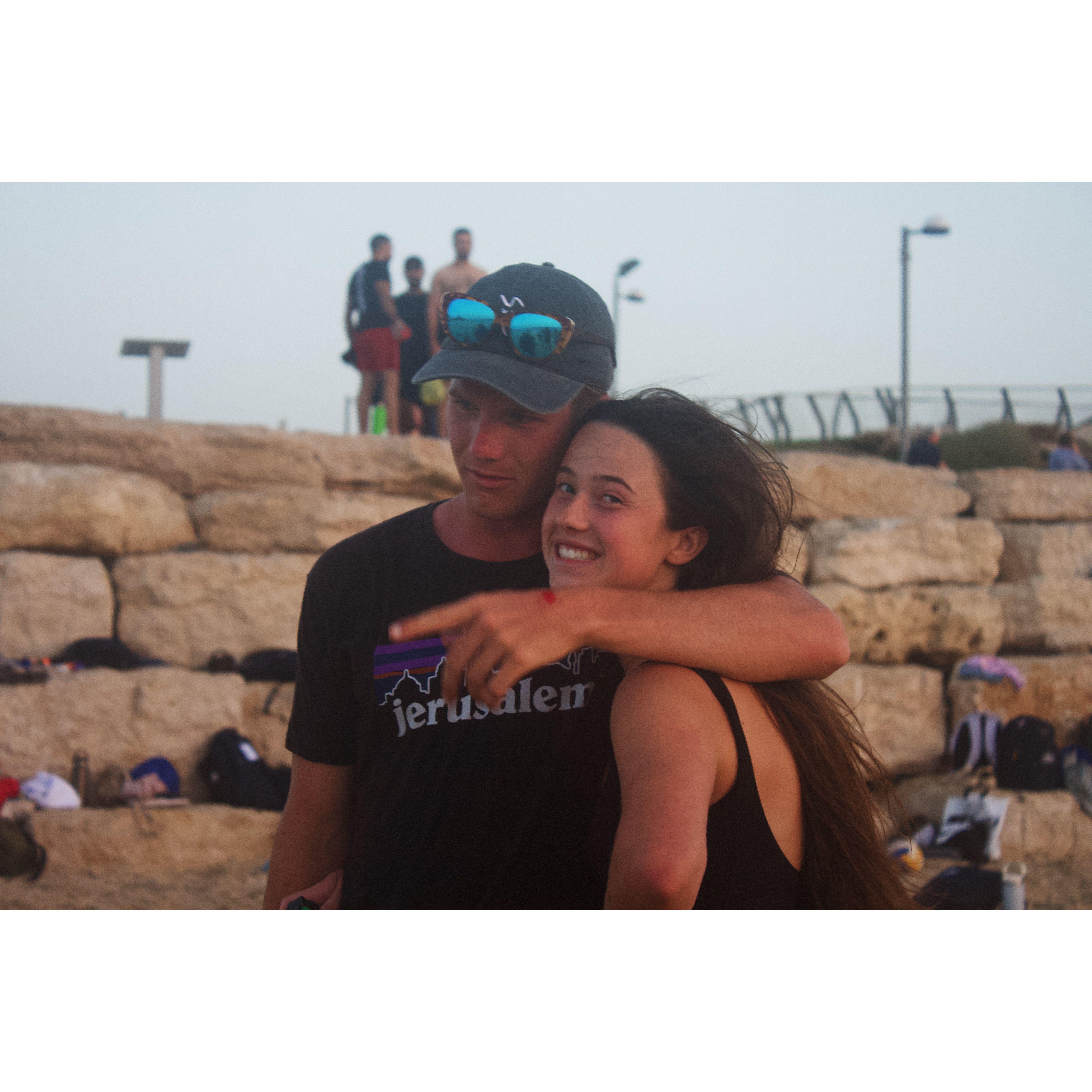 Together on the beach of Tel-Aviv