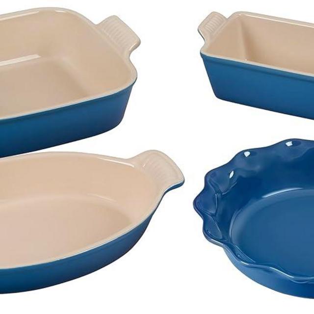 Le Creuset Stoneware 4 PC Heritage Bakeware Set, Marseille